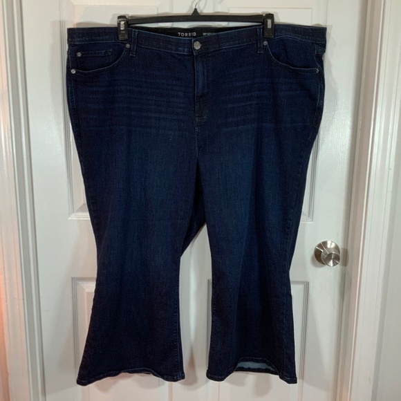 Torrid Sky High Kick Boot Dark Wash Plus Size 30 - Picture 1 of 9